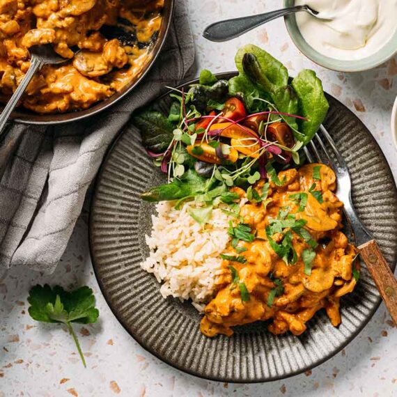 Helppo kanastroganoff fileejauhelihasta