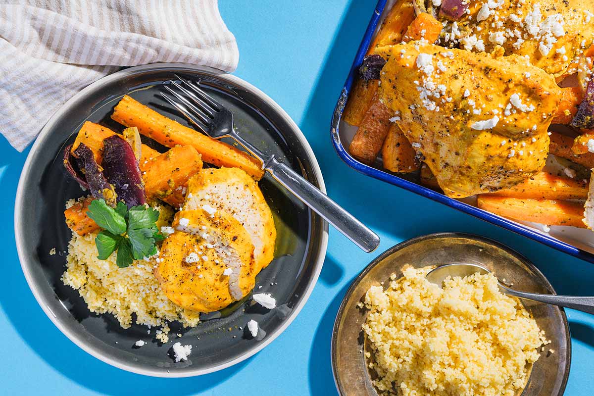 Hunajainen kana ja pestoporkkanat uunissa-1 kopio